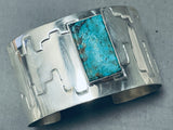 Exquisite Native American Navajo 8 Turquoise Sterling Silver Bracelet-Nativo Arts