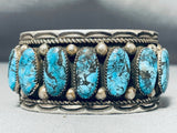 Grant Pawicki Astounding Vintage Native American Hopi Blue Diamond Sterling Silver Bracelet-Nativo Arts
