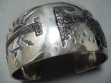 Important Peshlakai Vintage Native American Navajo Sterling Silver Bracelet-Nativo Arts