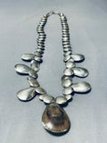 One Of The Most Unique Ever Vintage Native American Navajo Hand Tooled Sterling Silver Necklace-Nativo Arts