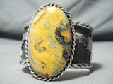 Phenomenal San Felipe Native American Bumble Bee Jasper Sterling Silver Bracelet-Nativo Arts