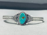 Excellent Native American Navajo Royston Turquoise Sterling Silver Bracelet Signed G. Hale-Nativo Arts