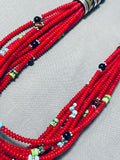 Singer Authentic Native American Navajo Coral Turquoise Sterling Silver Necklace-Nativo Arts