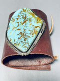 One Of The Biggest Ever Vintage Native American Navajo Royston Turquoise Sterling Silver Ketoh-Nativo Arts