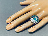 Dynamic Vintage Southwest Turquoise Sterling Silver Ring-Nativo Arts