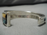 Native American Rare Chee Family Lone Mountain Turquoise Sterling Silver Bracelet Cuff Old-Nativo Arts