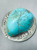 Native American Important Ben Begaye (d.) Domed Turquoise Sterling Silver Jewelry Box-Nativo Arts