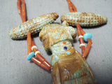 Important Vintage Native American Zuni Sandra Quandelacy Turquoise Sterling Silver Necklace-Nativo Arts