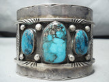 Important Lorre Eyl Vintage Native American Navajo Turquoise Sterling Silver Bracelet-Nativo Arts