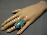Quality Vintage Native American Navajo Gene Hale Royston Turquoise Sterling Silver Ring-Nativo Arts