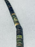 Marvelous Vintage Santo Domingo Serpentine Sterling Silver Necklace-Nativo Arts