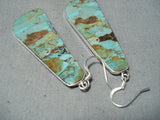 Native American Astonishing Santo Domingo Royston Turquoise Sterling Silver Earrings-Nativo Arts