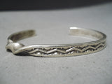 Important Sunny Reeves Vintage Native American Navajo Sterling Silver Twist Bracelet-Nativo Arts