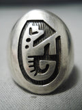 Tommy Sam Vintage Navajo Sterling Silver Overlay Ring Native American-Nativo Arts