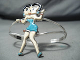 Charming Betty Boop Zuni Turquoise Sterling Silver Bracelet Native American-Nativo Arts