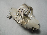 One Of The Craziest Native American #8 Turquoise Sterling Silver Ring-Nativo Arts