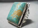 Tremendous Vintage Native American Navajo Royston Turquoise Sterling Silver Ring-Nativo Arts