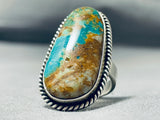Fabulous Vintage Native American Zuni Royston Turquoise Sterling Silver Ring-Nativo Arts