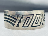 Will Yazzie Fascinating Vintage Native American Navajo Sterling Silver Overlay Bracelet-Nativo Arts