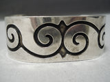 Incredible Vintage Hopi Native American Sterling Silver Bracelet Old-Nativo Arts