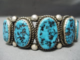 Tremendous Vintage Native American Navajo Blue Turquoise Sterling Silver Bracelet Cuff-Nativo Arts