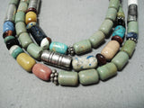 Best Authentic Vintage Native American Navajo Thomas Singer Turquoise Sterling Silver Necklace-Nativo Arts