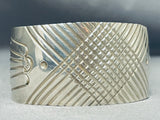 Expert Work Vintage Native American Navajo Huge Sterling Silver Bracelet-Nativo Arts