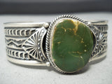 Important Sunny Reeves Native American Navajo Damale Turquoise Sterling Silver Bracelet-Nativo Arts