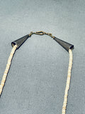 Native American Very Unique Older Vintage Santo Domingo Heishi Sterling Silver Necklace Old-Nativo Arts
