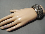 Very Important Early Vintage Native American Navajo Thoms Singer Sterling Silver Bracelet Old-Nativo Arts