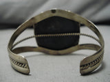 Fabulous Vintage Native American Navajo Wood Square Jasper Sterling Silver Bracelet Cuff-Nativo Arts