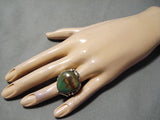 Incredible Vintage Native American Navajo Royston Turquoise Sterling Silver Ring-Nativo Arts
