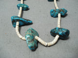 Marvelous Vintage Santo Domingo Turquoise Necklace Native American Old-Nativo Arts