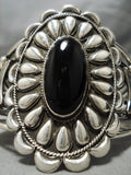 Quality Towering Vintage Native American Navajo Repoussed Sterling Silver Bracelet-Nativo Arts
