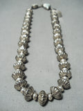 Orville Tsinnie Vintage Native American Navajo Dry Creek Turquoise Sterling Silver Necklace-Nativo Arts