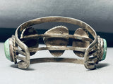 Rare Gilbert Mine Vintage Native American Navajo Turquoise Sterling Silver Bracelet Old-Nativo Arts