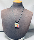 Native American Brilliant Santo Domingo Turquoise Sterling Silver Necklace-Nativo Arts