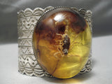 Huge Native American Scorpion Sterling Silver Sunray Bracelet Cuff-Nativo Arts