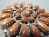 Wonderful Vintange Zuni Coral Sterling Silver Pin/ Pendant Native American-Nativo Arts