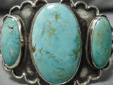 Museum Vintage Native American Navajo Royston Turquoise Sterling Silver Bracelet Old-Nativo Arts