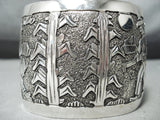 Picturesque Navajo Sterling Silver Storyteller Bracelet Native American-Nativo Arts