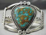 Quality Vintage Native American Navajo Turquoise Sterling Silver Bracelet Old Cuff-Nativo Arts