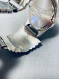Important Vintage Native American Zuni Sleeping Beauty Turquoise Sterling Silver Watch Bracelet-Nativo Arts