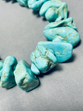 274 Grams Nugget Turquoise Vintage Native American Navajo Necklace-Nativo Arts