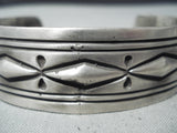Exceptional Vintage Navajo Sterling Silver Bracelet Native American Old-Nativo Arts