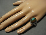 Native American Important Jeanette Dale Royston Turquoise Sterling Silver Ring-Nativo Arts