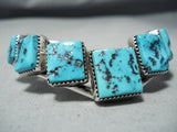 Fascinating Native American Navajo Sleeping Beauty Turquoise Sterling Silver Bracelet-Nativo Arts