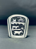 Rare Authentic Vintage Native American Navajo Thomas Singer Sterling Silver Ring-Nativo Arts