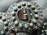 Master Darryl Becenti Vintage Native American Navajo Green Turquoise Sterling Silver Concho Belt-Nativo Arts