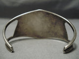 Rare Triangular Royson Turquoise Vintage Native American Navajo Sterling Silver Bracelet Old-Nativo Arts
